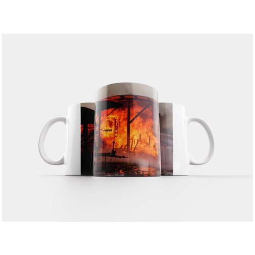 фото Кружка "огонь, пожарные, пожар" 320 мл lotsprints