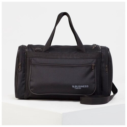 фото Сумка дорожная, 3 отдела на молниях, наружный карман, цвет чёрный mikimarket