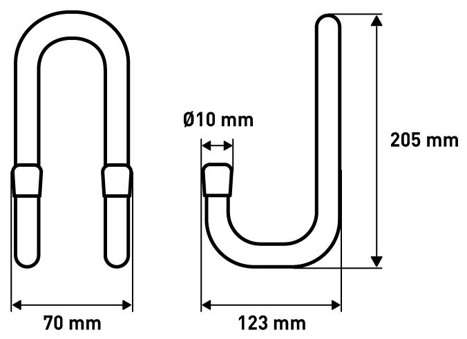 Крючок двойной окрашенный LG024B - фотография № 2