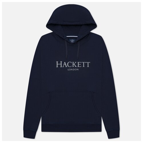 фото Мужская толстовка hackett london logo hoodie синий , размер s