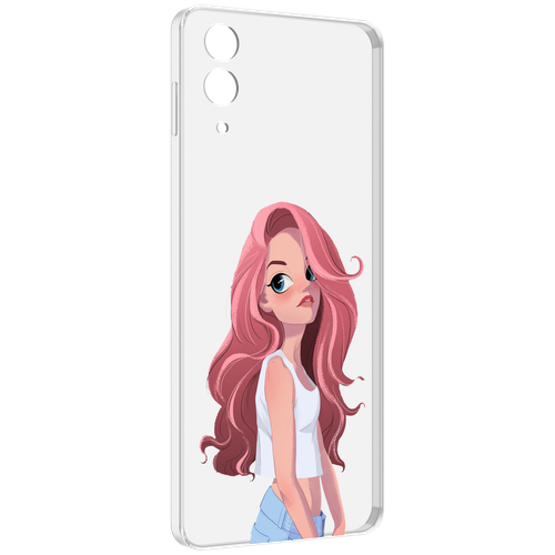 Чехол MyPads Мультяшный-арт-девушки женский для Samsung Galaxy Z Flip 4 (SM-F721) задняя-панель-накладка-бампер