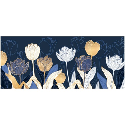 Фотообои Уютная стена Экзотическая цветочная композиция с тюльпанами 640х270 см Виниловые Бесшовные (единым полотном)