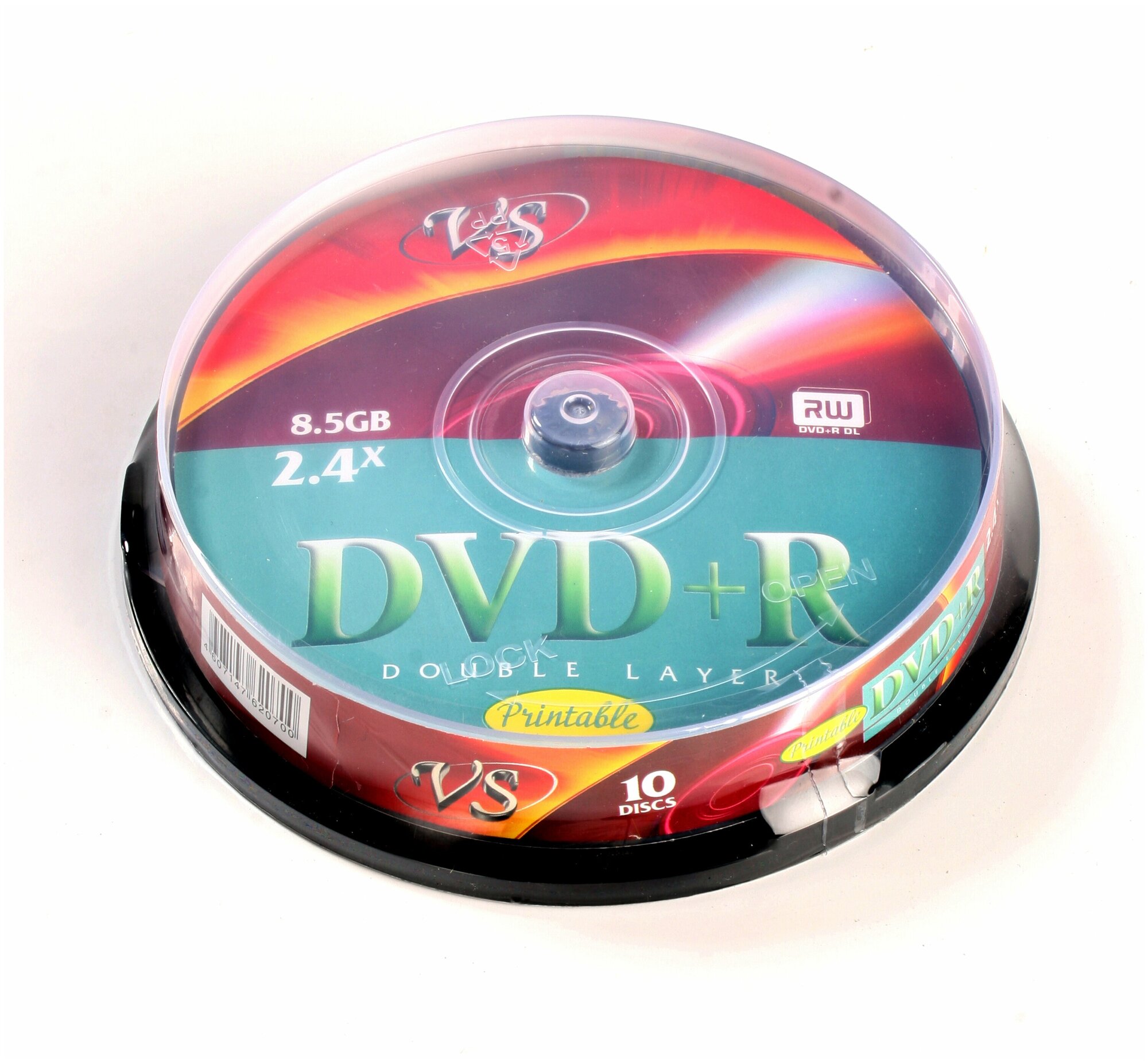 Диски VS DVD+R 8,5 GB 8x Double Layer CB/10 Ink Print