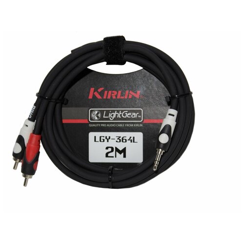 Kirlin LGY-364L/2М Кабель соединительный 3,5MM TRS PLUG - 2X RCA PLUG kirlin lgy 336 1m 1 4 trs plug 2x 1 4 mono plug patch кабель соединительный 1 метр