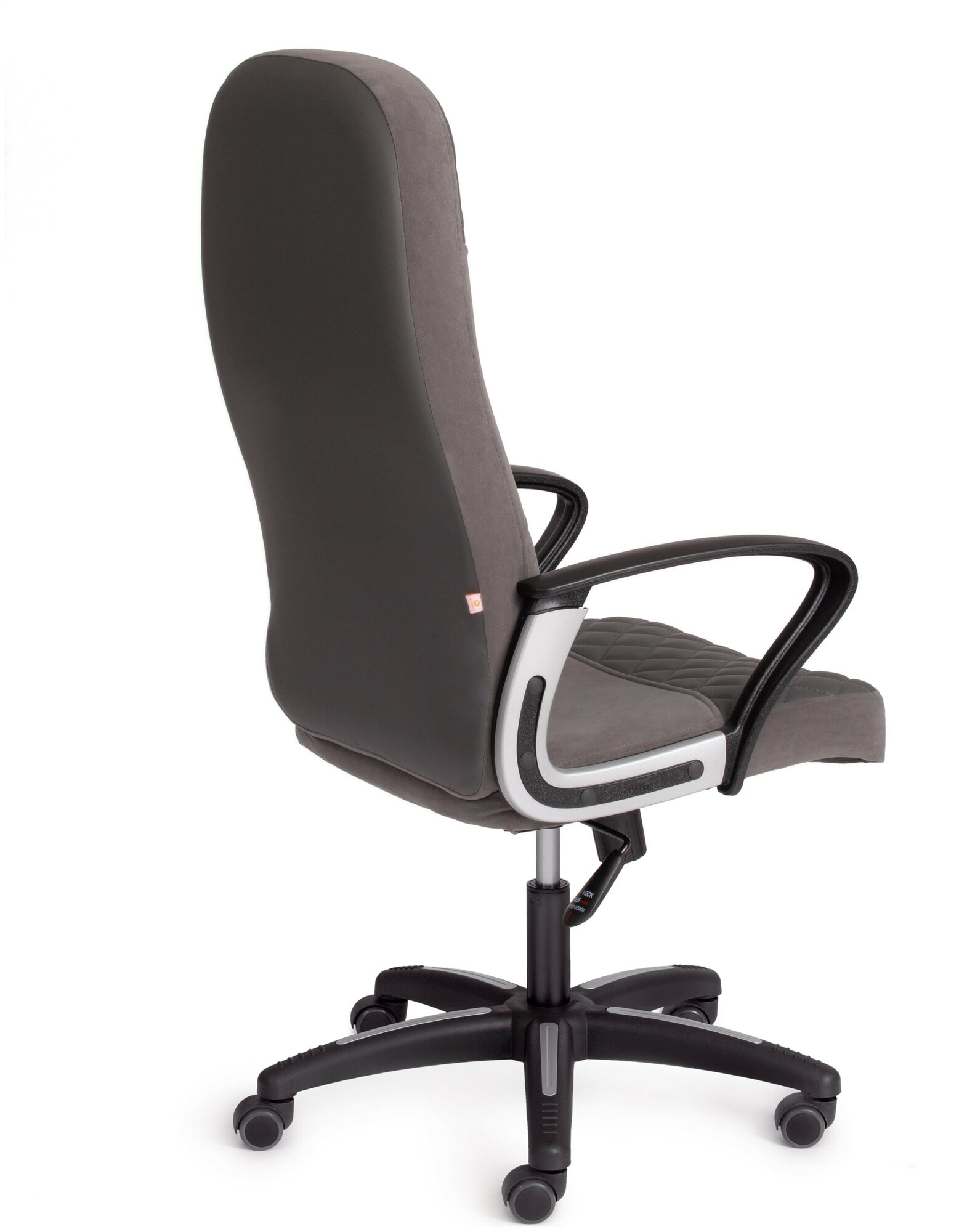 Кресло ADVANCE флок/кож/зам , серый/металлик, 29/C 36 - фотография № 3