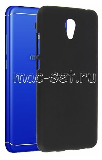 Чехол-накладка для Meizu M6 силиконовая черная 1.2 мм