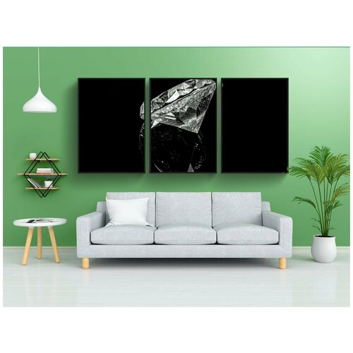 фото Набор модулных постеров для интерьера "алмаз, чернить, богатые" 60x90 см. в тубусе, без рамки lotsprints