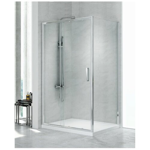 Ограждение душевое угловое с раздвижной дверью NEW TRENDY NEW CORRINA D-0090A/D-0079B 1200x900x1950