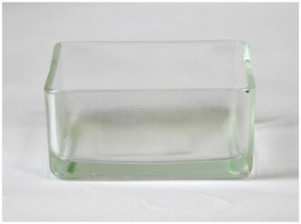 Декоративное квадратное кашпо NinaGlass 91-020-125х125 прозрачный, стекло