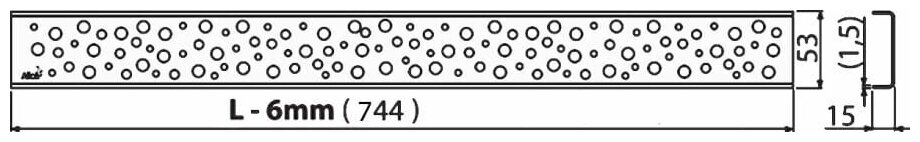 Решетка для водоотводящего желоба AlcaPlast BUBLE-750L - фотография № 7