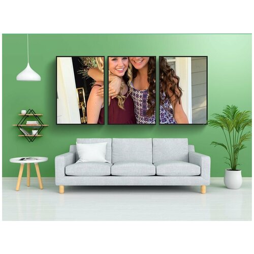 фото Набор модулных постеров для интерьера "друзья, молодой, улыбающийся" 60x90 см. в тубусе, без рамки lotsprints