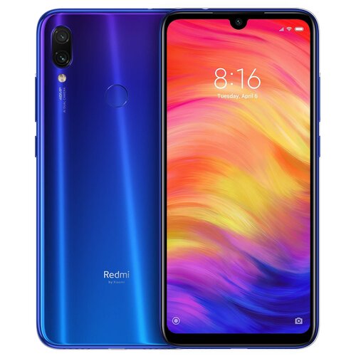 Смартфон Xiaomi Redmi Note 7 Pro 6/128 ГБ Global, Dual nano SIM, нептуновый синий новый планшетный пк x50 por android 6 гб 128 гб 7 1 дюймов 8000 мач ноутбук android 12 mtk6762 deca core mini 24 мп 48 мп телефон нетбук