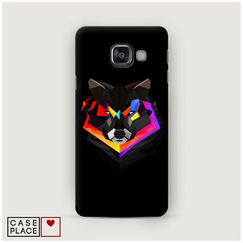фото Чехол пластиковый samsung galaxy a7 2016 геометрический яркий волк case place
