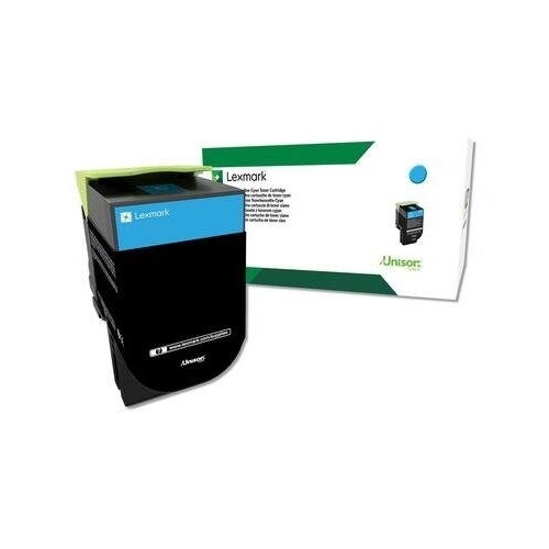 Картридж лазерный Lexmark 80C8HCE голубой оригинальный картридж lexmark c950x2cg голубой