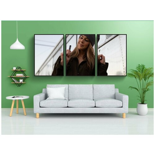 фото Набор модулных постеров для интерьера "эпидемия подростковой вапе, сигарета, юуль" 60x90 см. в тубусе, без рамки lotsprints