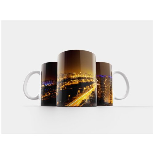 фото Кружка "мегаполис, городской пейзаж, деловой район" 320 мл lotsprints