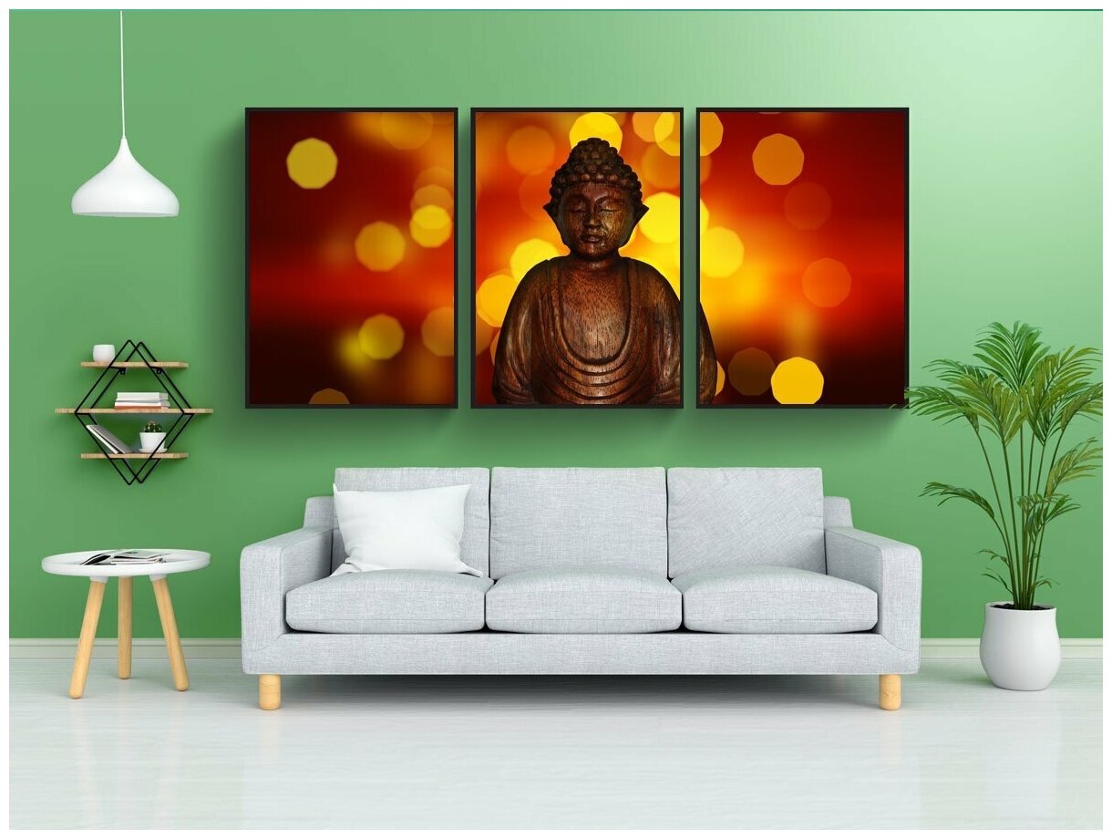 Картина будда в интерьере