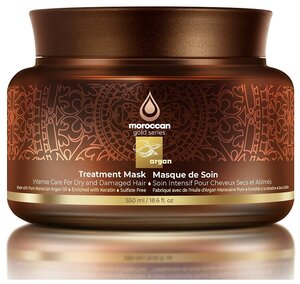 Аргановая маска для волос «Интенсивное питание и увлажнение» Argan Treatment Mask Moroccan Gold Series, 550 мл