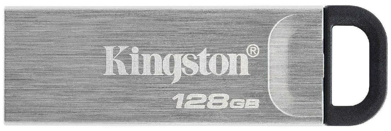 Флешка Kingston DataTraveler Kyson 128 ГБ, 1 шт., серебристый (DTKN/128GB)