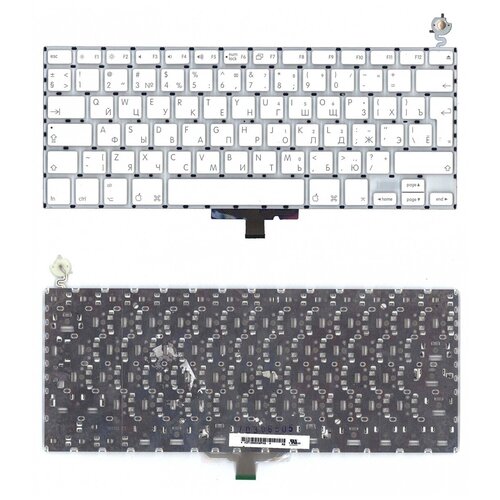 Клавиатура для ноутбука Apple MacBook A1181 133 Intel белая Г-образный Enter 1350₽