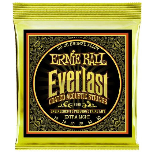 Ernie Ball 2560 - струны для акустической гитары струны для акустической гитары ernie ball slinky extra 2150 extra light 6 шт