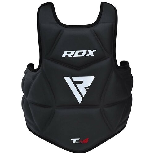 фото Защита корпуса жилет rdx t4 coach chest protector искусственная кожа черный цвет черный размер l