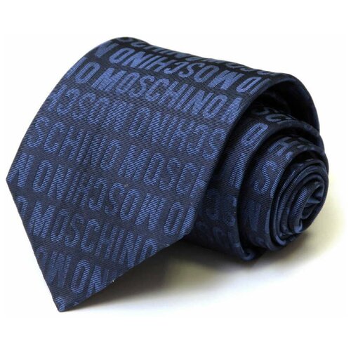 Синий галстук с надписями Moschino 838205