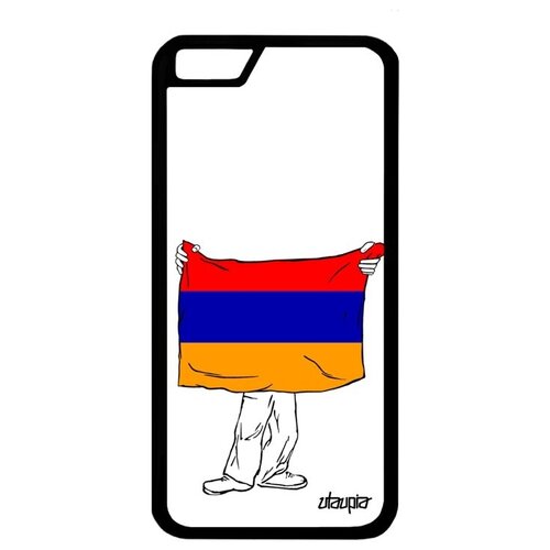 фото Противоударный чехол на // iphone 6s // "флаг армении с руками" дизайн государственный, utaupia, белый