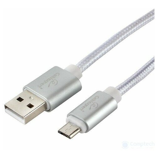 Cablexpert Кабель USB 2.0 CC-U-mUSB02S-1.8M AM microB серия Ultra длина 1.8м серебристый блисте