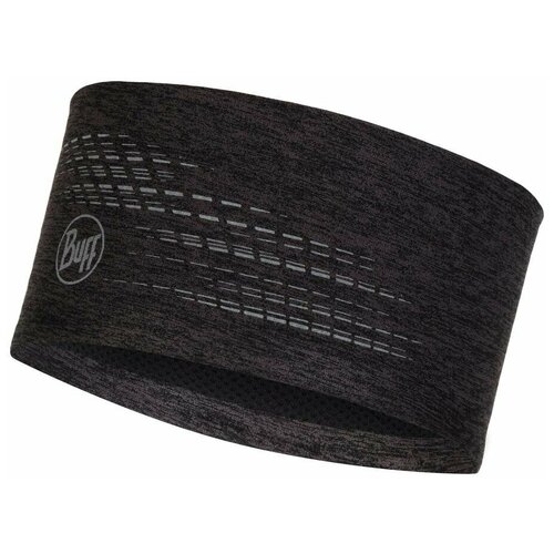 фото Повязка buff headband dryflx r-light grey, светоотражающие элементы, размер one size, черный