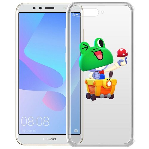 фото Чехол-накладка clear case brawl stars-леонард карл для huawei y6 (2018) krutoff group