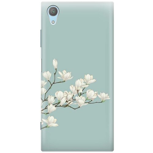 фото Re:pa накладка transparent для sony xperia xa1 plus с принтом "сакура на голубом"