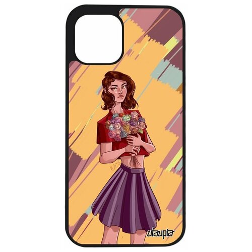 фото Чехол на телефон apple iphone 12, "девушка и цветы" розы модель utaupia