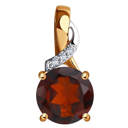 фото Sokolov подвеска из золота с бриллиантами и гранатом 73-00006