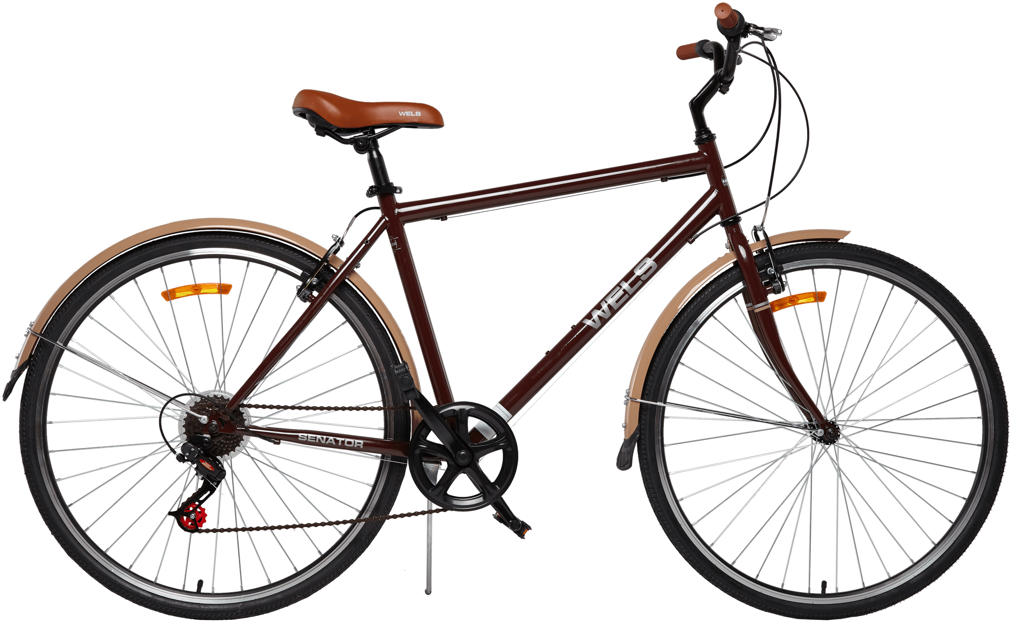 Велосипед WELS Senator (28", 7 ск, 17", коричневый, 2021-2022)
