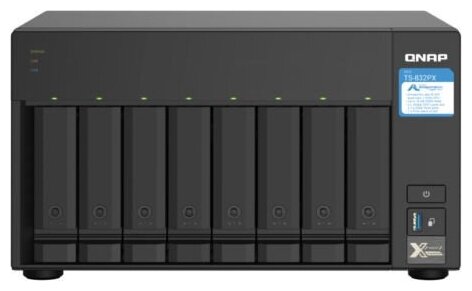 Сетевое хранилище без дисков/ SMB QNAP TS-832PX-4G 8-Bay NAS, AL324 64-bit quad-core 1.7GHz, 4GB DDR4 SODIMM RAM (up t