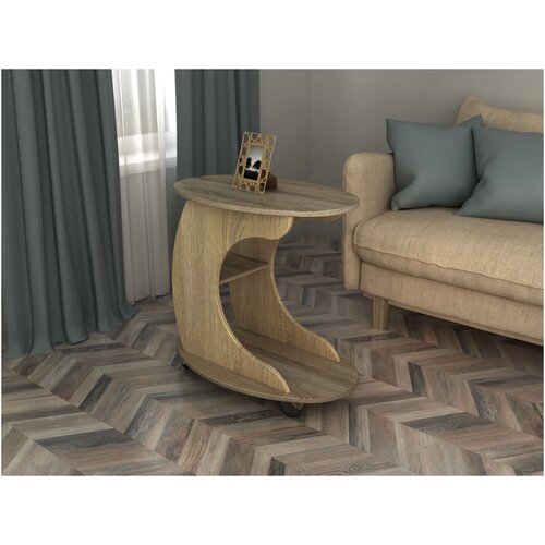 Столик журнальный Клайд 22, Столик для гаджетов, Столик для вина, Столик прикроватный на колесиках