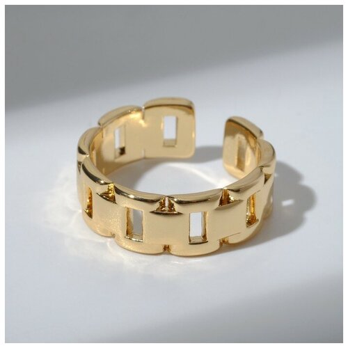 Кольцо, золотой кольцо забор прямоугольники цвет золото безразмерное