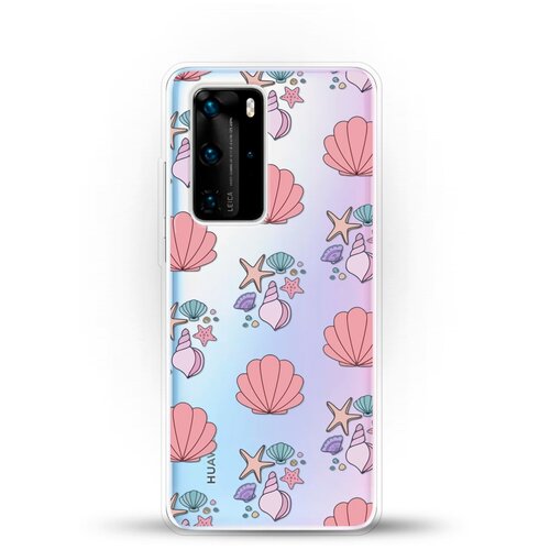 фото Силиконовый чехол ракушки на huawei p40 pro andy & paul