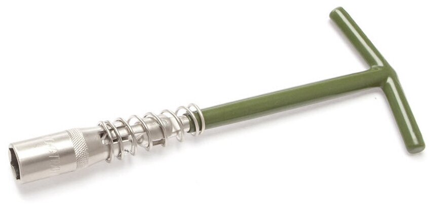 Ключ свечной Дело техники, карданный, с резиновой вставкой, 547321, серебристый, зеленый, 21 х 240 мм - фотография № 1