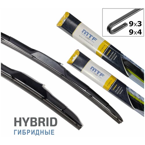 Щётки стеклоочистителя для ЗАЗ Sens седан 2004-2017, дворники MTF Light HYBRID гибридные комплект - водительский 480 мм, пассажирский 480 мм