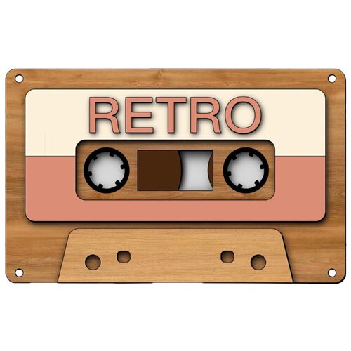 Чертеж, Панно, набор для творчества, детский Ретро кассета, DXF на ЧПУ лазер