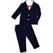 Комплект для малышей пиджак, брюки, рубашка и бабочка CHADOLLS темно-синего цвета, размер 92