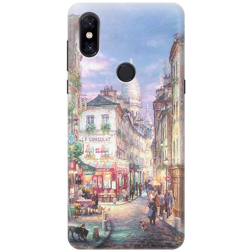 фото Re:pa накладка transparent для xiaomi mi mix 3 с принтом "пейзаж монмартра"