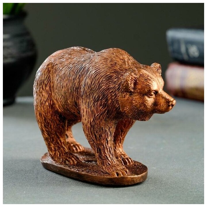Фигура "Медведь" медь 9х11х5см./В упаковке шт: 1