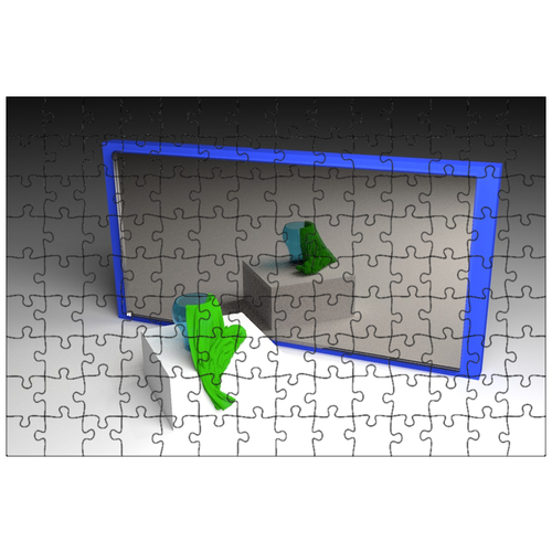 фото Магнитный пазл 27x18см."стекло, зеркало, ткань" на холодильник lotsprints