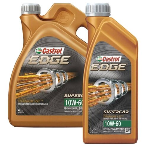 фото Моторное масло castrol edge supercar 10w-60 синтетическое, 5 л