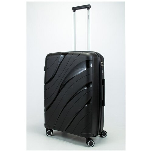 фото Sweetbags чемодан средний pp sweetbags (волны) с расширением черный m+ средний черный