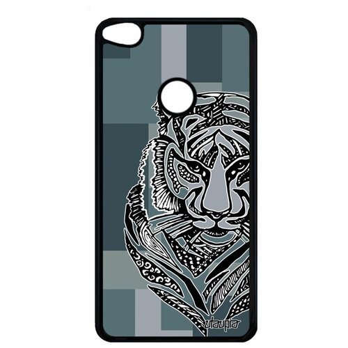 фото Дизайнерский чехол на телефон // huawei p8 lite 2017 // "тигр" джунгли африка, utaupia, серый