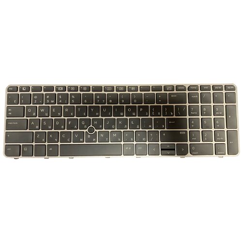 Клавиатура keyboard для ноутбука HP EliteBook 850 G5 755 G3 черная с серой рамкой и подсветкой 2262₽